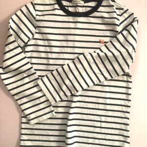 Navy Striped Long Sleeve Kids Tee